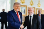El presidente de Brasil, Lula da Silva, junto a su homólogo de Estados Unidos, Donald Trump, durante la reunión del pasado jueves (7) en la Casa Blanca. Créditos: X (@LulaOficial)