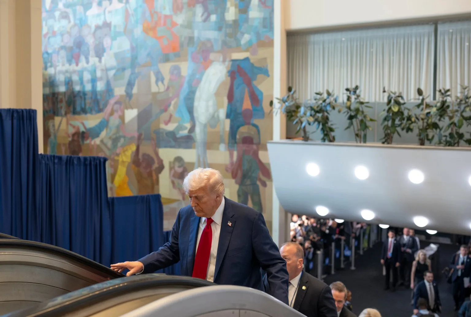 El presidente Donald Trump pronuncia un discurso ante la 80.ª sesión de la Asamblea General de las Naciones Unidas. Créditos: Casa Blanca.
