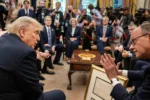 El presidente Trump mantiene una reunión bilateral con el canciller alemán Friedrich Merz. Créditos: Galería de la Casa Blanca.