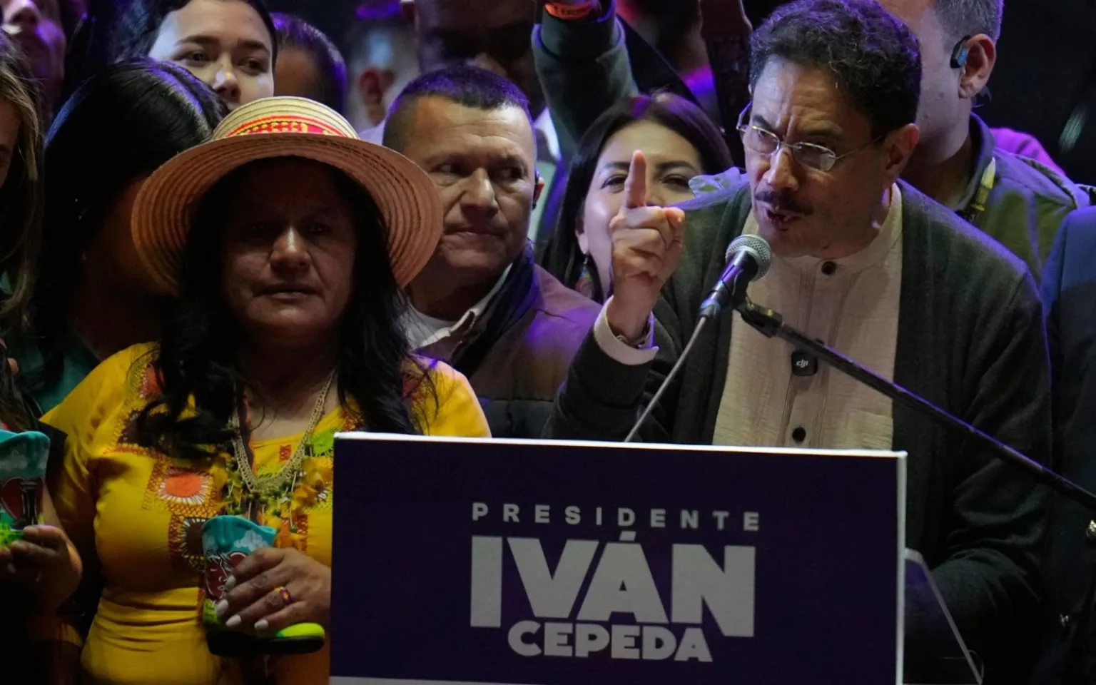 El candidato Iván Cepeda, créditos: AP