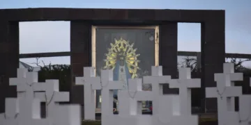 Cementerio argentino en Darwim, Islas Malvinas. Crédito: Alejo Sanchez Piccat / Escenario Mundial