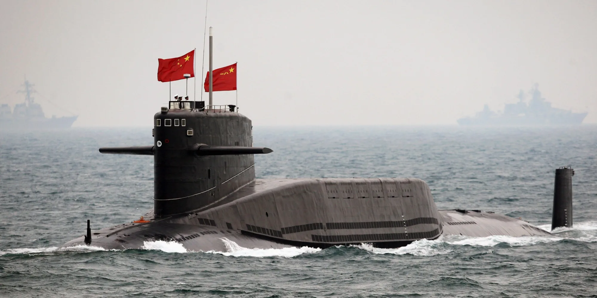 Submarino nuclear estratégico chino Tipo 094 de la clase Jin, equipado con misiles balísticos JL-2. Créditos: PLAN.