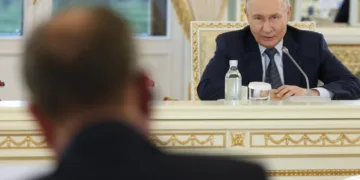 El Ministerio de Asuntos Exteriores de Rusia publica sobre la reunión de Putin con jefes de agencias de noticias internacionales el 4 de junio de 2026 en San Petersburgo, durante el SPIEF. Créditos: MFA Russia.