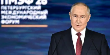 Discurso y sesión de preguntas de Vladímir Putin en la plenaria del SPIEF 2026, el Foro Económico Internacional de San Petersburgo. Créditos: Cancillería de Rusia.