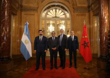 Comisiones Argentina-Marruecos 11-06-26 Créditos: Ministerio de Relaciones Exteriores de Argentina.