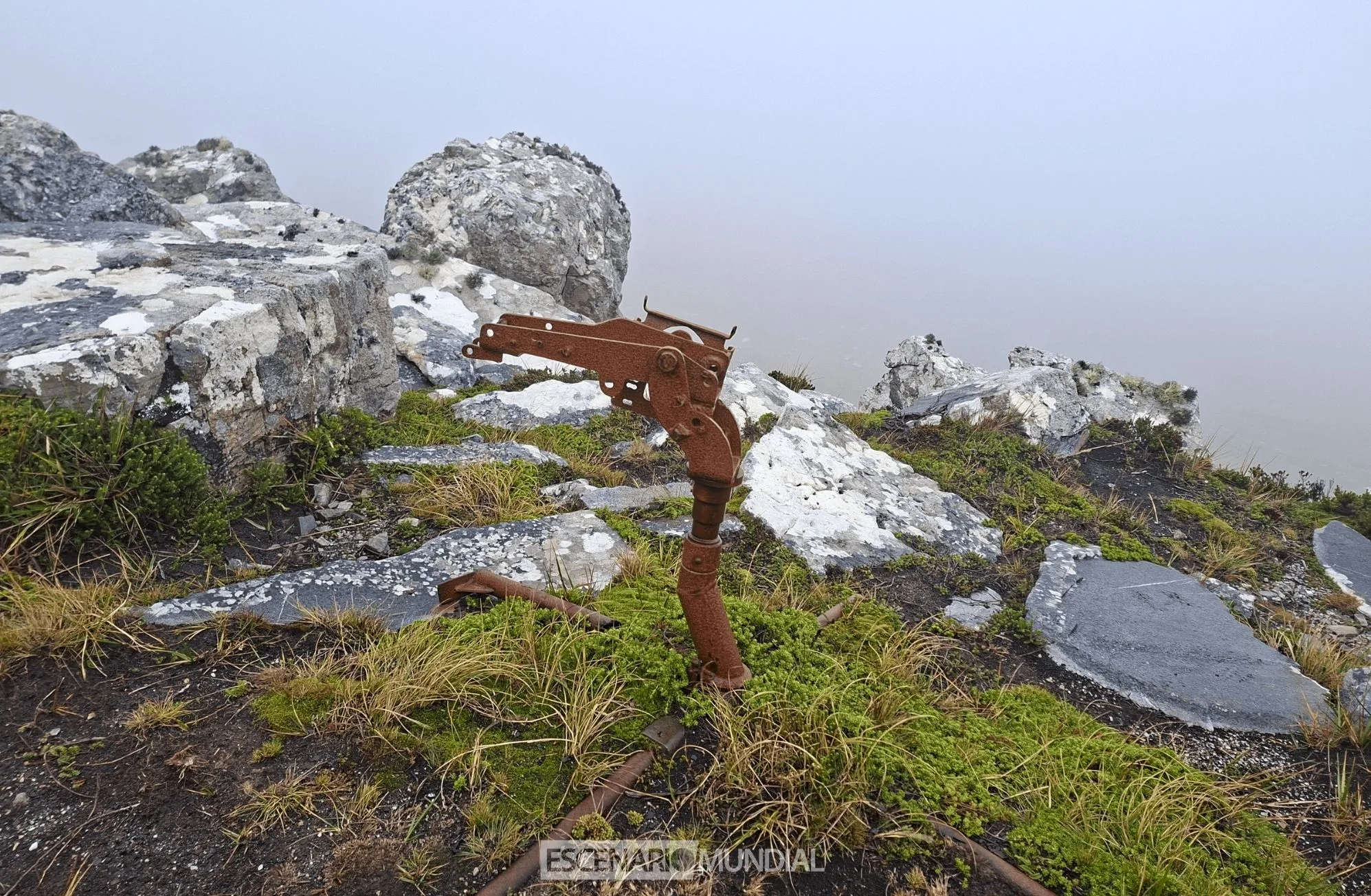 Restos de la guerra de Malvinas en Monte Harriet, Islas Malvinas. Crédito: Alejo Sanchez Piccat / Escenario Mundial