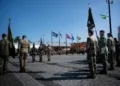 El Ministerio de Defensa de Estonia informa que el Cuerpo Germano-Holandés (1GNC) asumió el 30 de junio de 2026, el mando táctico de las fuerzas terrestres de Estonia y Letonia en la frontera de Valga-Valka. Créditos: Ministerio de Defensa de Estonia.