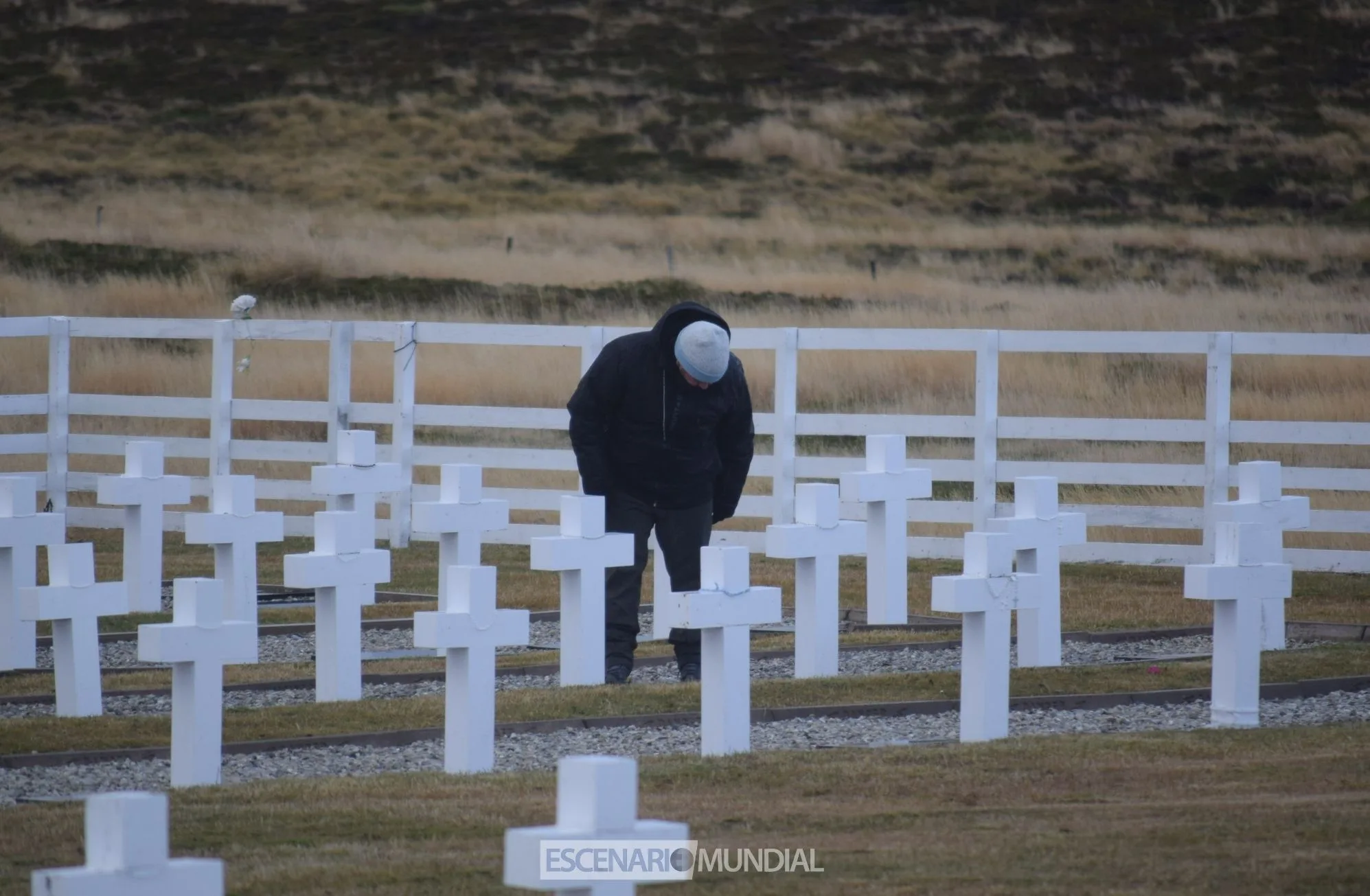 Cementerio de Darwin, Islas Malvinas. Crédito: Alejo Sanchez Piccat / Escenario Mundial