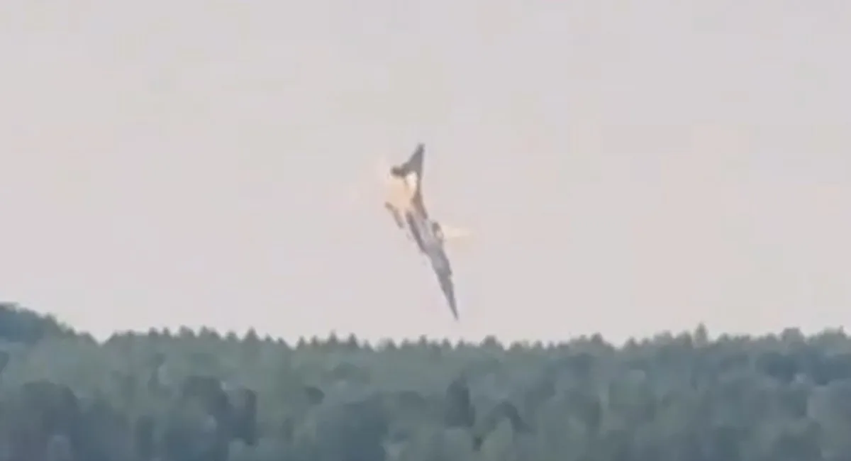 Lugar del accidente de un bombardero Tu-22M3 en la región rusa de Irkutsk. Créditos: Captura de pantalla del vídeo.