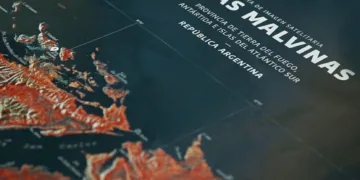 Mapa Islas Malvinas. SAOCOM Instituto Geográfico Naciona
