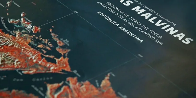Mapa Islas Malvinas. SAOCOM Instituto Geográfico Naciona