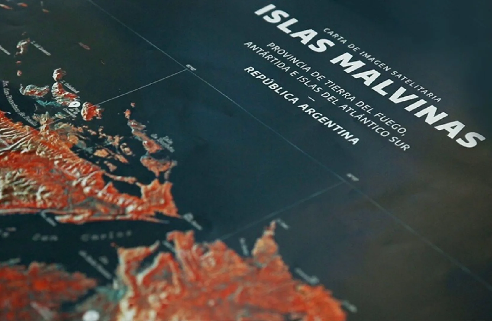 Mapa Islas Malvinas. SAOCOM Instituto Geográfico Naciona