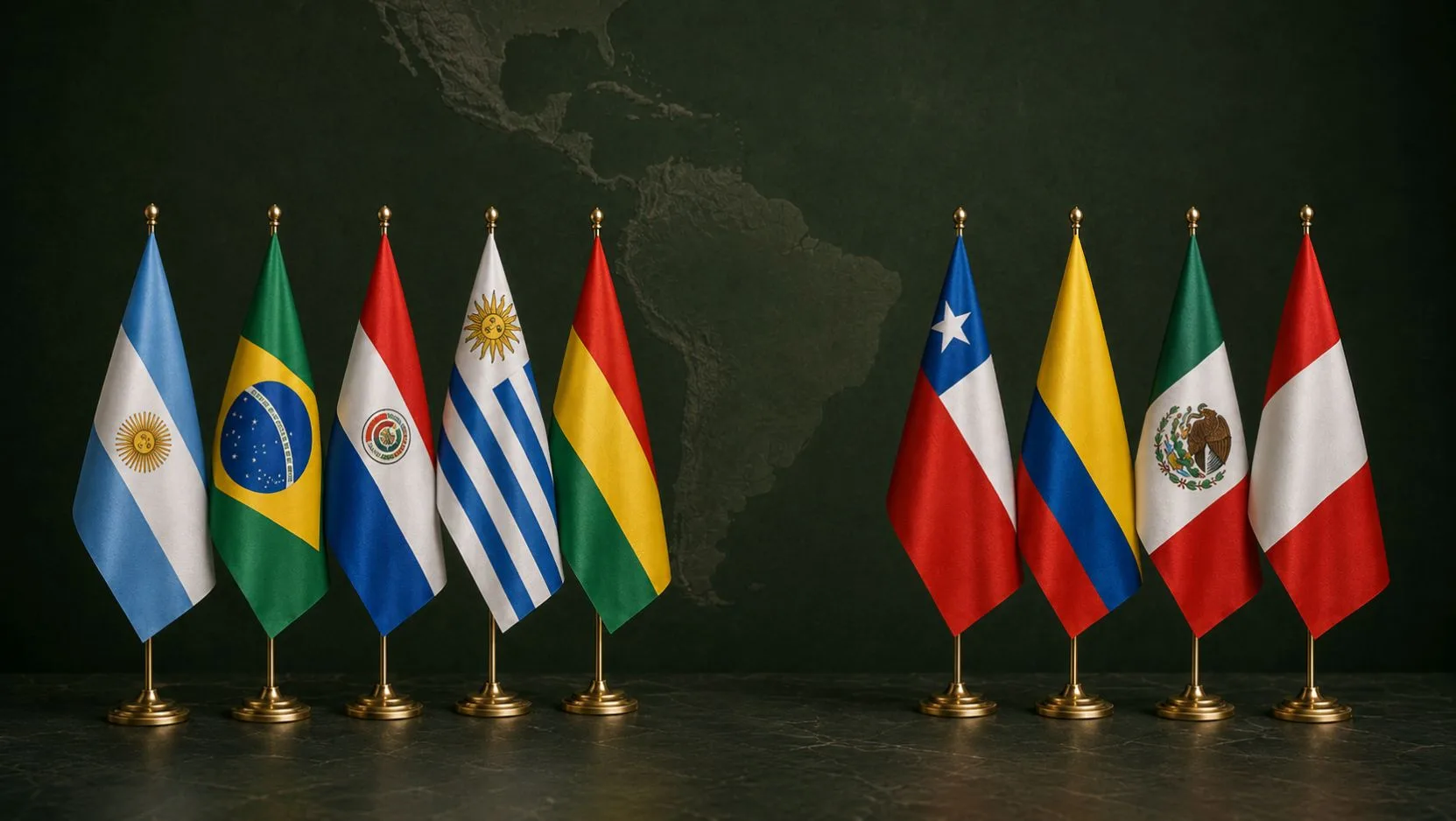 Mercosur y Alianza del Pacífico. Imagen generada con IA