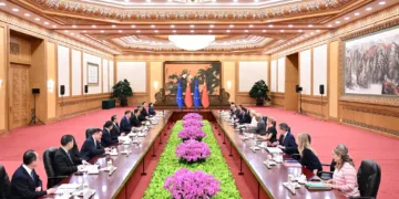 China-UE en la cumbre del 50 aniversario celebrada en Beijing el 24 de julio de 2025. Créditos: Mao Ning, portavoz del Ministerio de Exteriores chino.