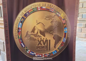 Estandarte oficial de la Conferencia de Ministros de Defensa de las Américas. Crédito: Escenario Mundial