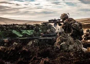 5.º Batallón del Regimiento The Rifles realizan ejercicios militares en las Islas Malvinas. Crédito: BFSAI