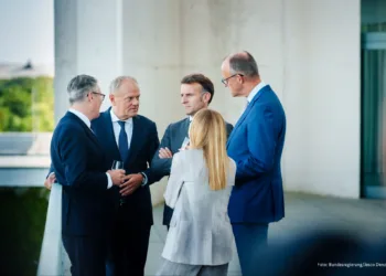El canciller alemán Friedrich Merz, el 24 de junio de 2026, anunció la unidad de Alemania, Francia, Polonia, Italia y Reino Unido en el formato E5 para asumir mayor responsabilidad en la seguridad europea, en preparación de la cumbre de la OTAN en Ankara. Créditos: Friedrich Merz.