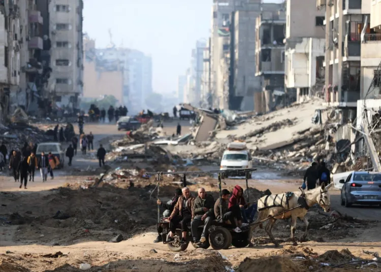 El paisaje devastado de la ciudad de Gaza tras 100 días de guerra. Créditos: Middle East Eye.