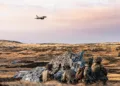 Ejercicios miliares del Reino Unido en las Islas Malvinas. Crédito: BFSAI