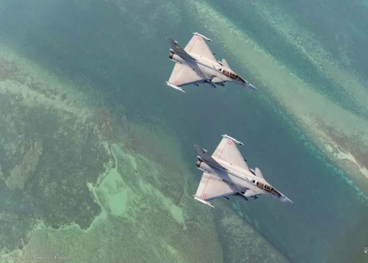 Caza Rafale del Ejército del Aire y del Espacio francés. Créditos: Ejército del Aire y del Espacio francés.