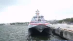 ROCS Tan Chiang (丹江, PGG-627), la primera corbeta catamarán de la clase Tuo Chiang, lote 2. Créditos: Captura de pantalla del vídeo difundido por la Oficina Presidencial de Taiwán.