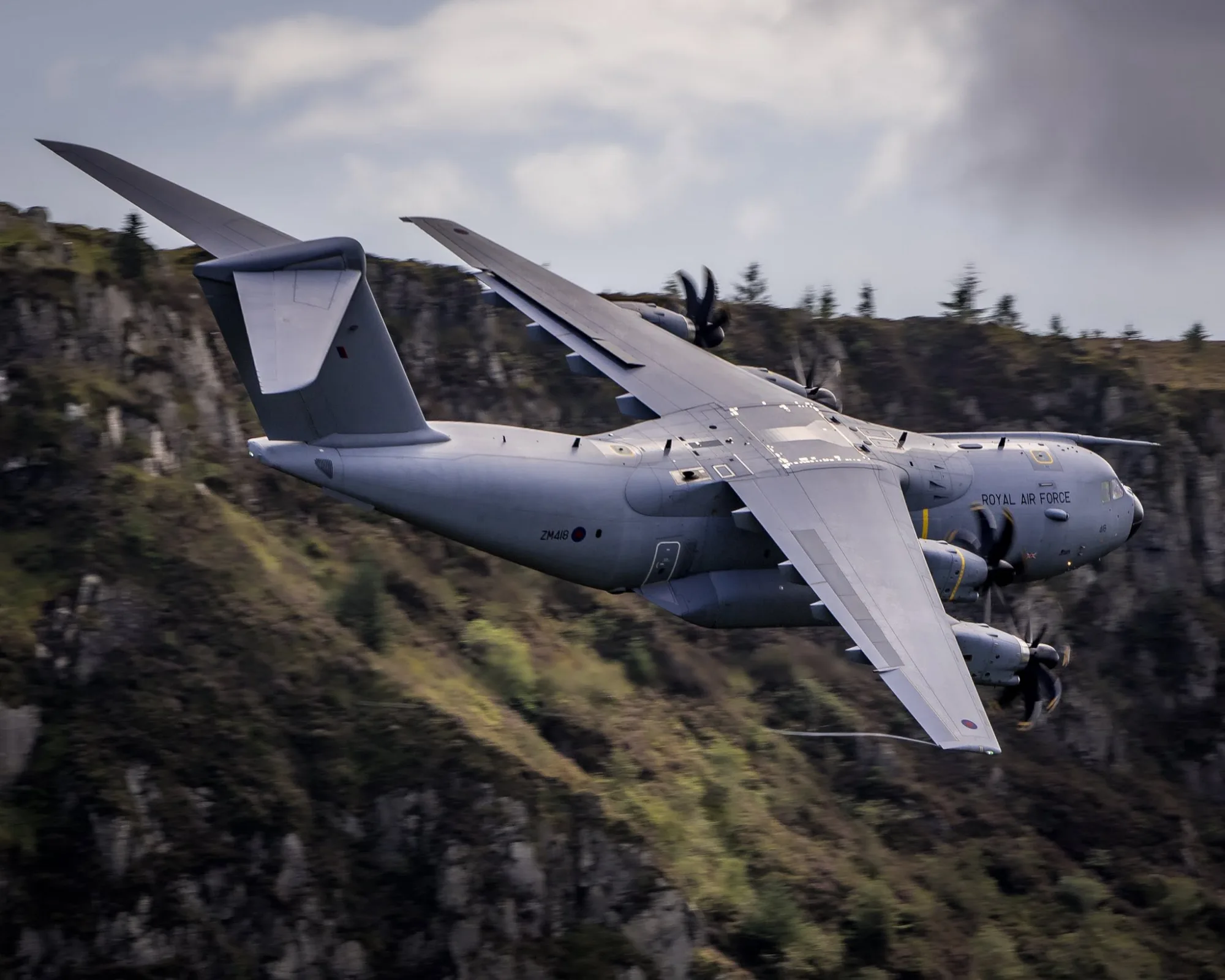 A400m de la Real Fuerza Aérea con matricula ZM418 Social Media: Defence Images UK