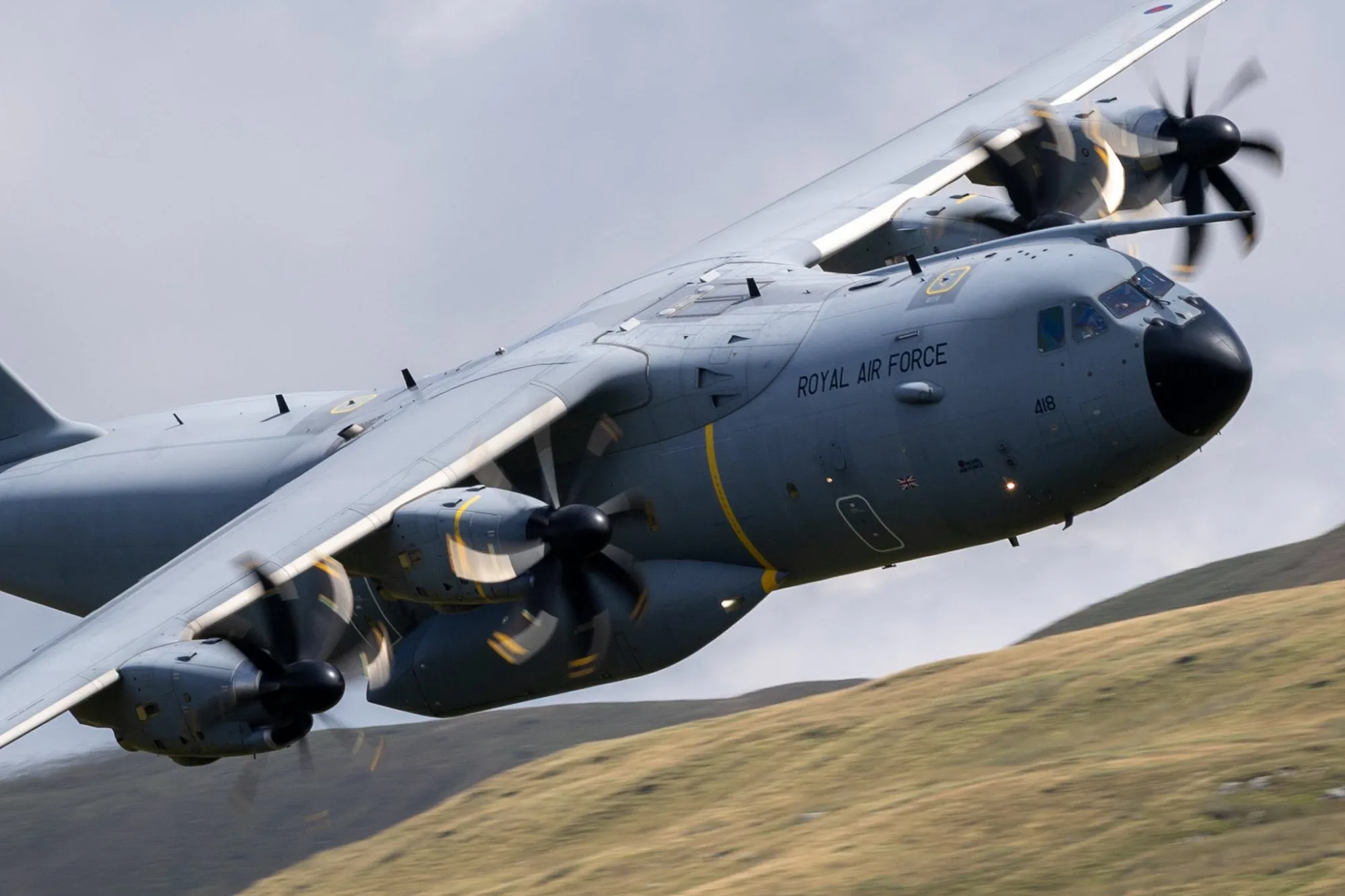 A400m de la Real Fuerza Aérea con matricula ZM418 Social Media: Defence Images UK
