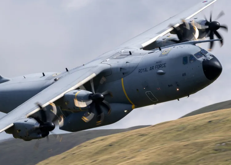 A400m de la Real Fuerza Aérea con matricula ZM418 Social Media: Defence Images UK