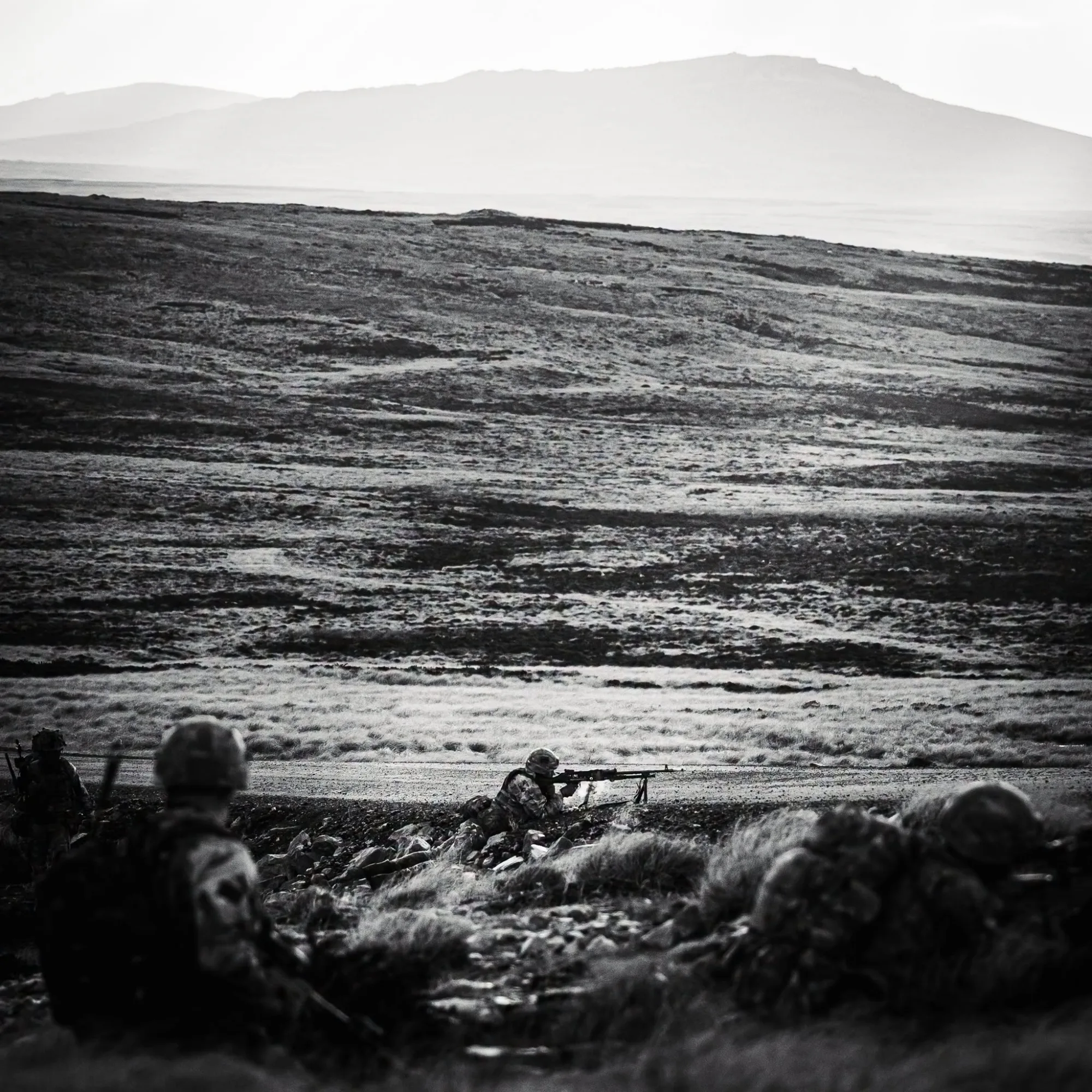 Ejercicios miliares del Reino Unido en las Islas Malvinas. Crédito: BFSAI