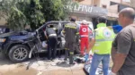 Ataque con dron israelí que alcanzó un vehículo en Nabatieh Al Fawqa, sur de Líbano. Créditos: Al Jadeed News.
