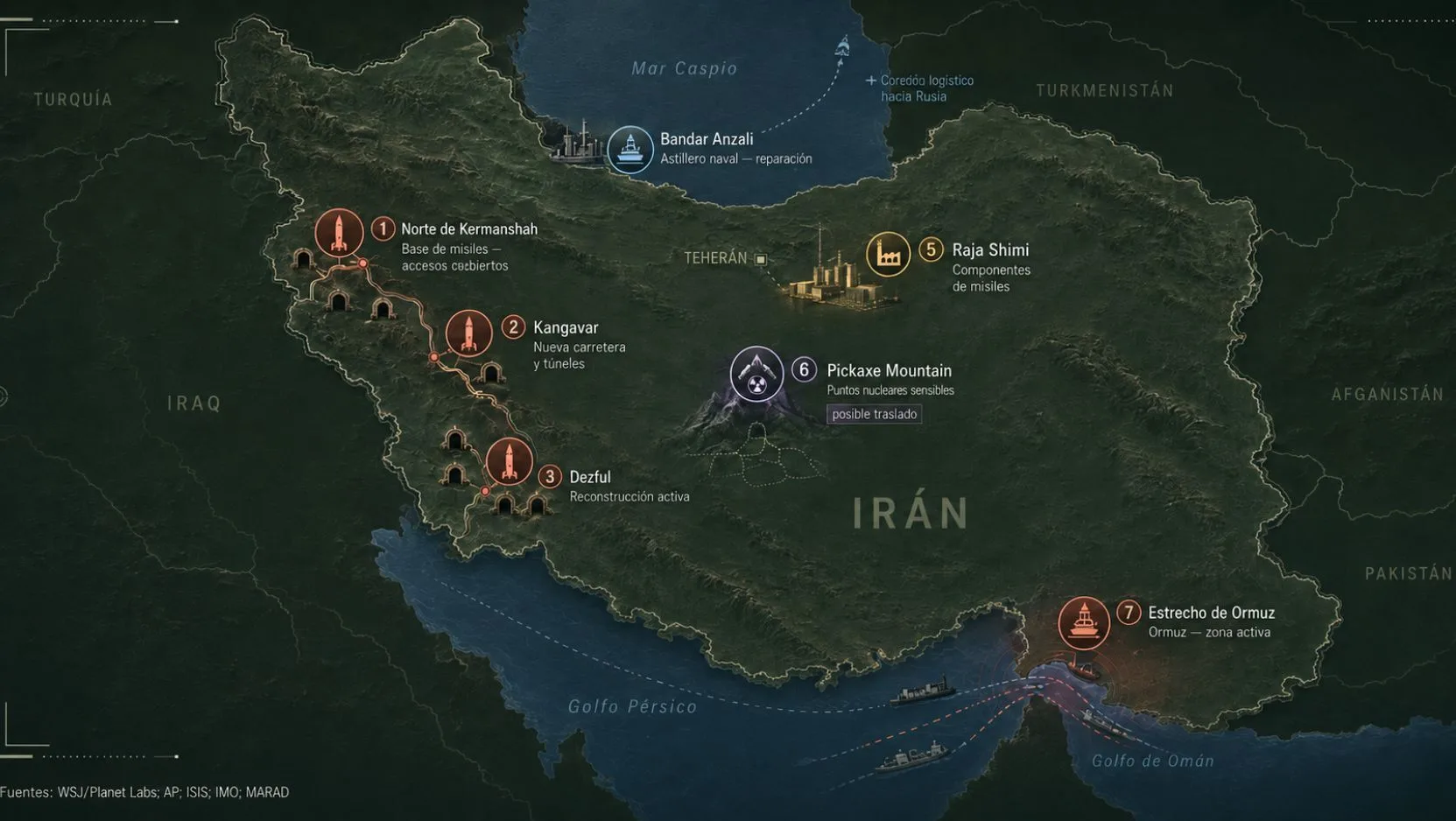 Mapa de la Resiliencia: La Reconstrucción Estratégica de Irán. Créditos: IA.