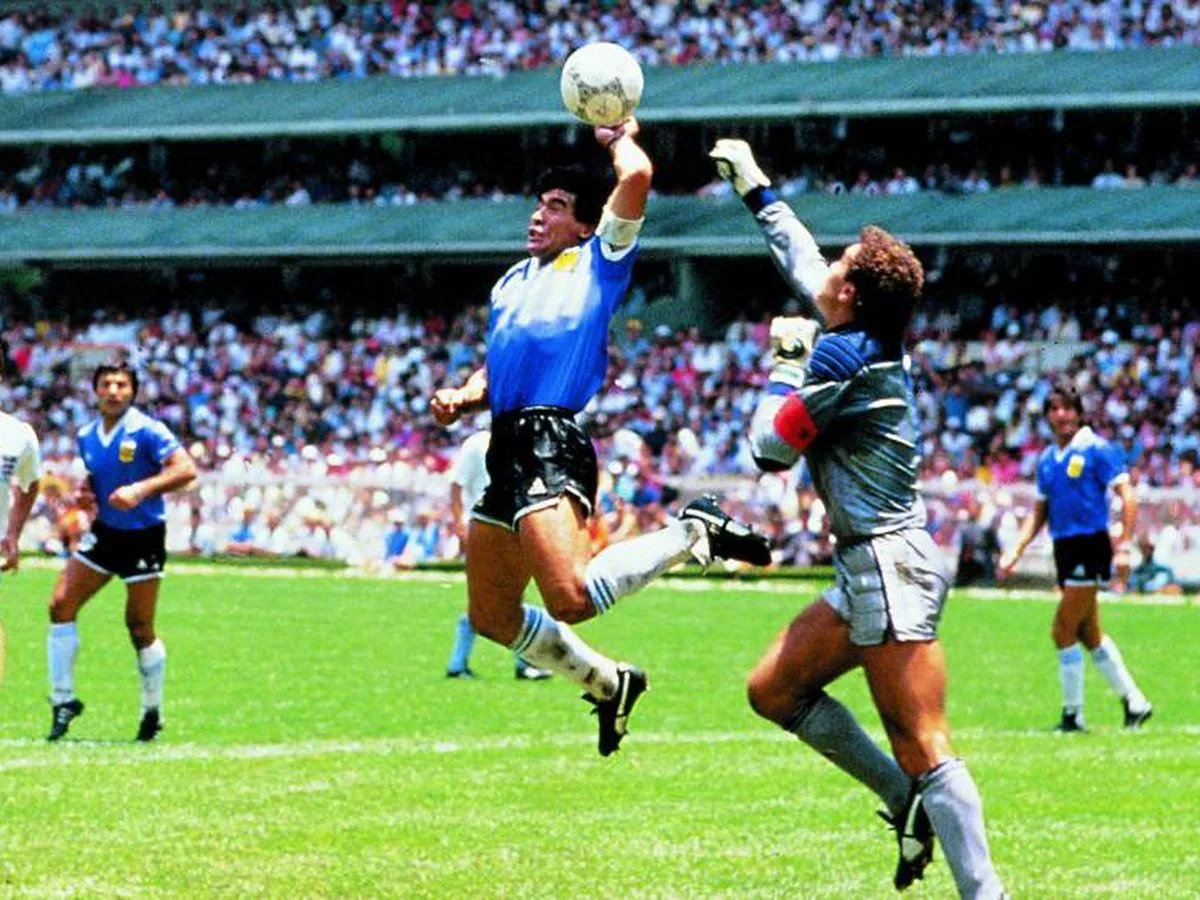 La Mano de Dios, Maradona versus los ingleses mundial 1986. Crédito: archivo
