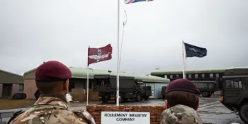 Paracaidistas británicos del 2 PARA asumieron formalmente como nueva fuerza terrestre de rotación en Malvinas. Crédito: BFSAI