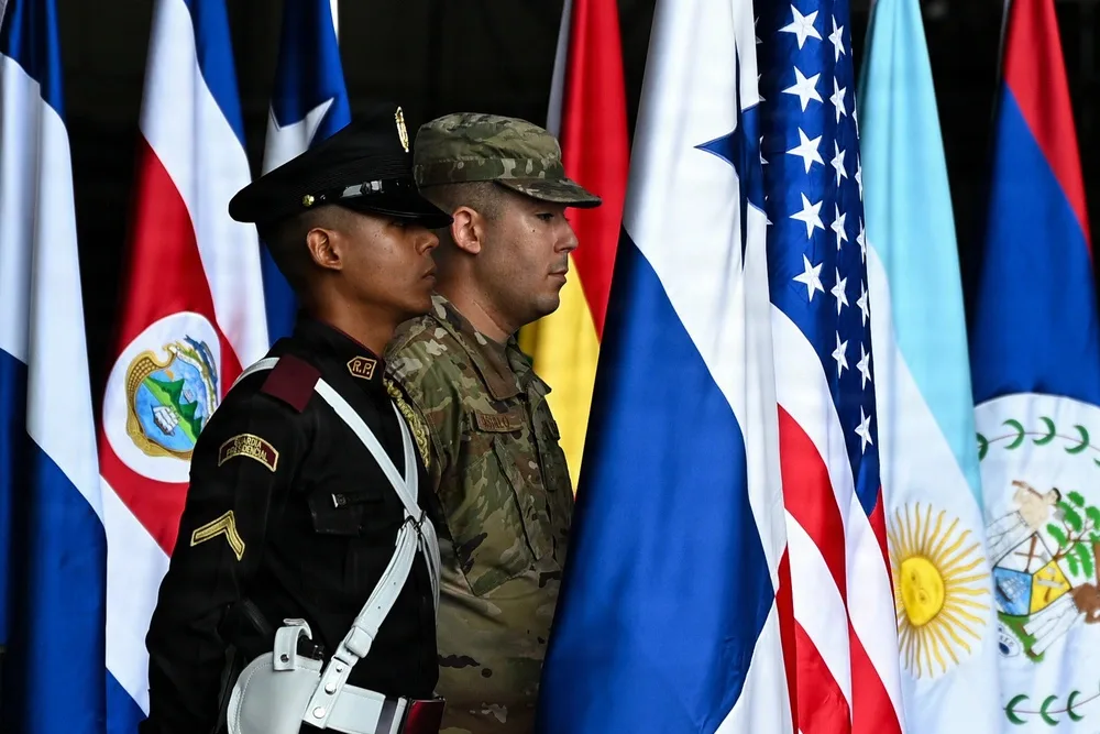 Ceremonia de inauguración de PANAMAX 2026 en el Aeropuerto Internacional Panamá Pacífico, Panamá, el 3 de agosto de 2026. Créditos: Fuerza Aérea de EE. UU.