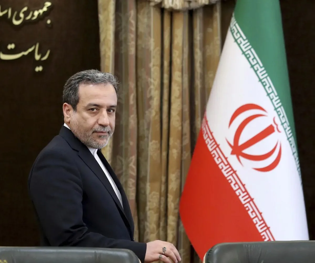 Abbas Araqchi, Ministro de Asuntos Exteriores de Irán asiste a una conferencia de prensa en Teherán