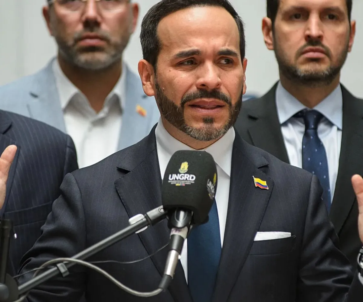 Abelardo de la Espriella, Presidente de Colombia, dando un discurso