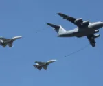 Formación de cazas J-16 de China, en el marco de un ejercicio aéreo conjunto con Egipto