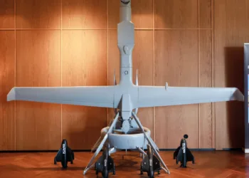 Recepción por Taiwán de la primera remesa de drones Altius-600M de Anduril, el 4 de agosto de 2025. Créditos: Counter Unmanned Systems.