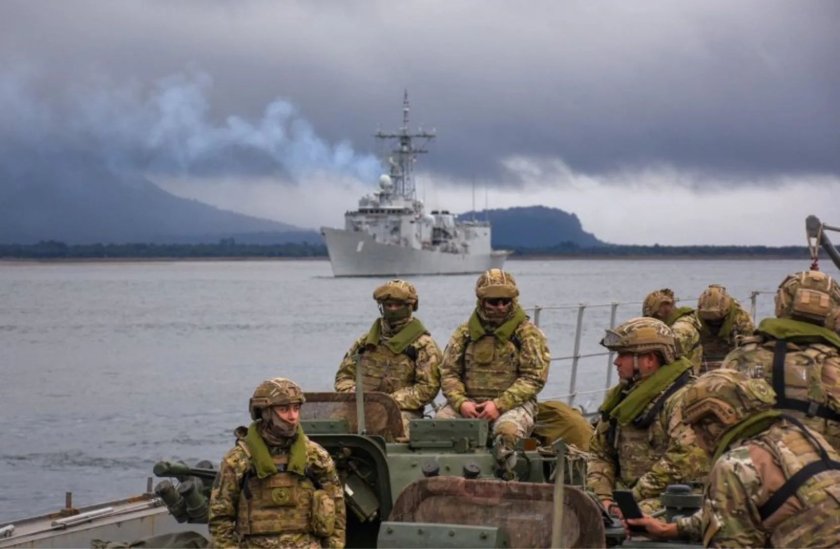 Fuerza Anfibia de la Armada realiza operaciones en la Región de Magallanes y la Antártica Chilena. Crédito: Armada de Chile