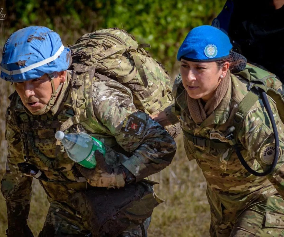 Cascos azules argentinos desplegados en Chipre, en el marco de la Misión de las Naciones Unidas para el Mantenimiento de la Paz en Chipre
