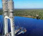 Construcción del puente que unirá Pozo Hondo con Misión La Paz (Salta), en el marco del Corredor Bioceánico Vial