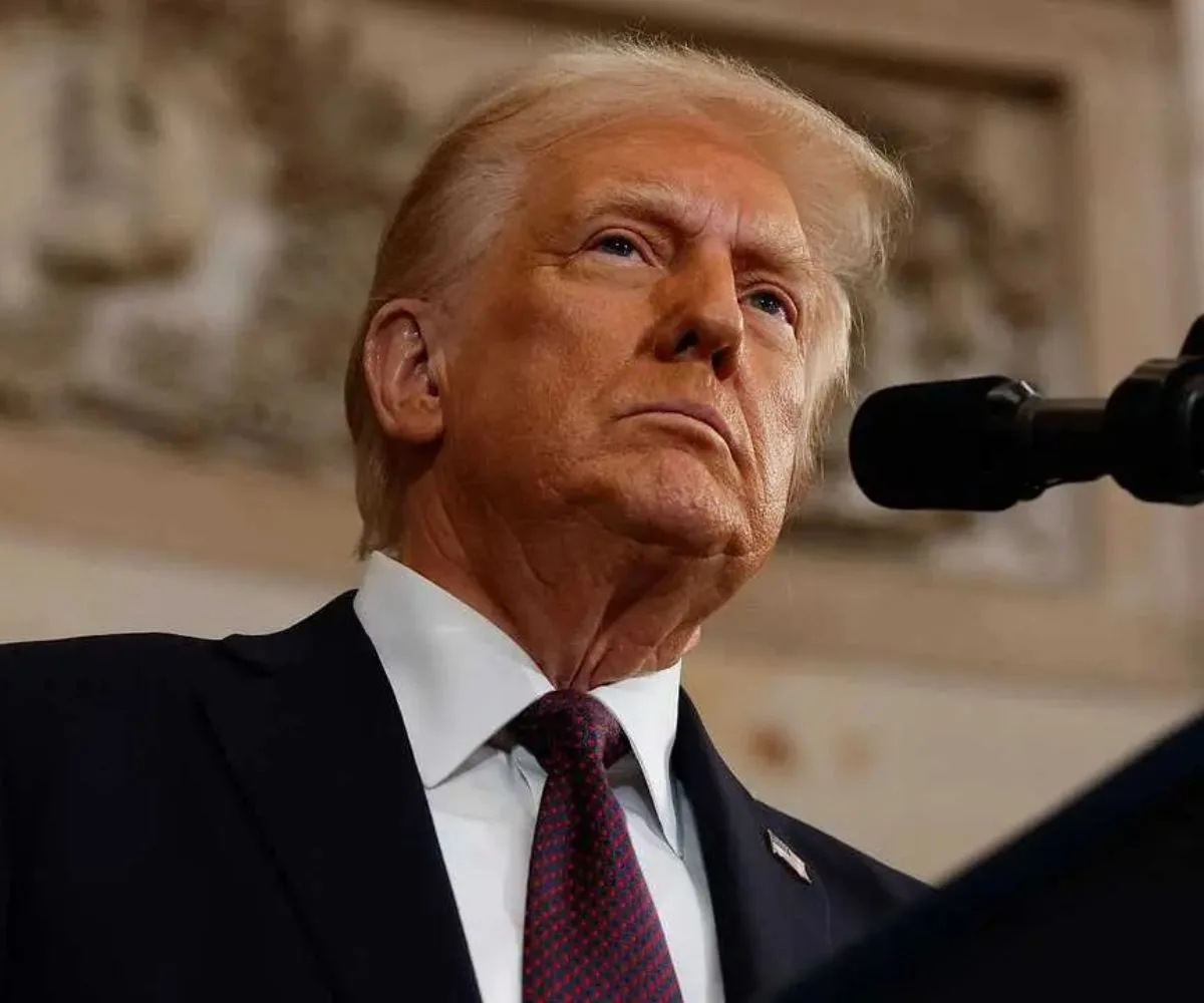 Donald Trump, Presidente de los Estados Unidos, dando un discurso