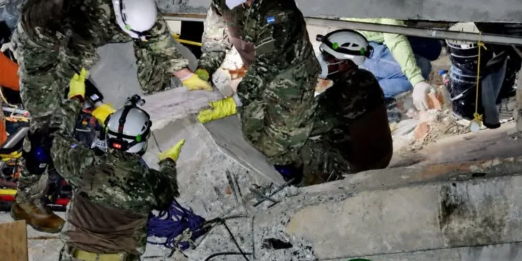 Personal de Ejército Argentino desplegado tras el terremoto en Venezuela. Crédito: Ejército Argentino