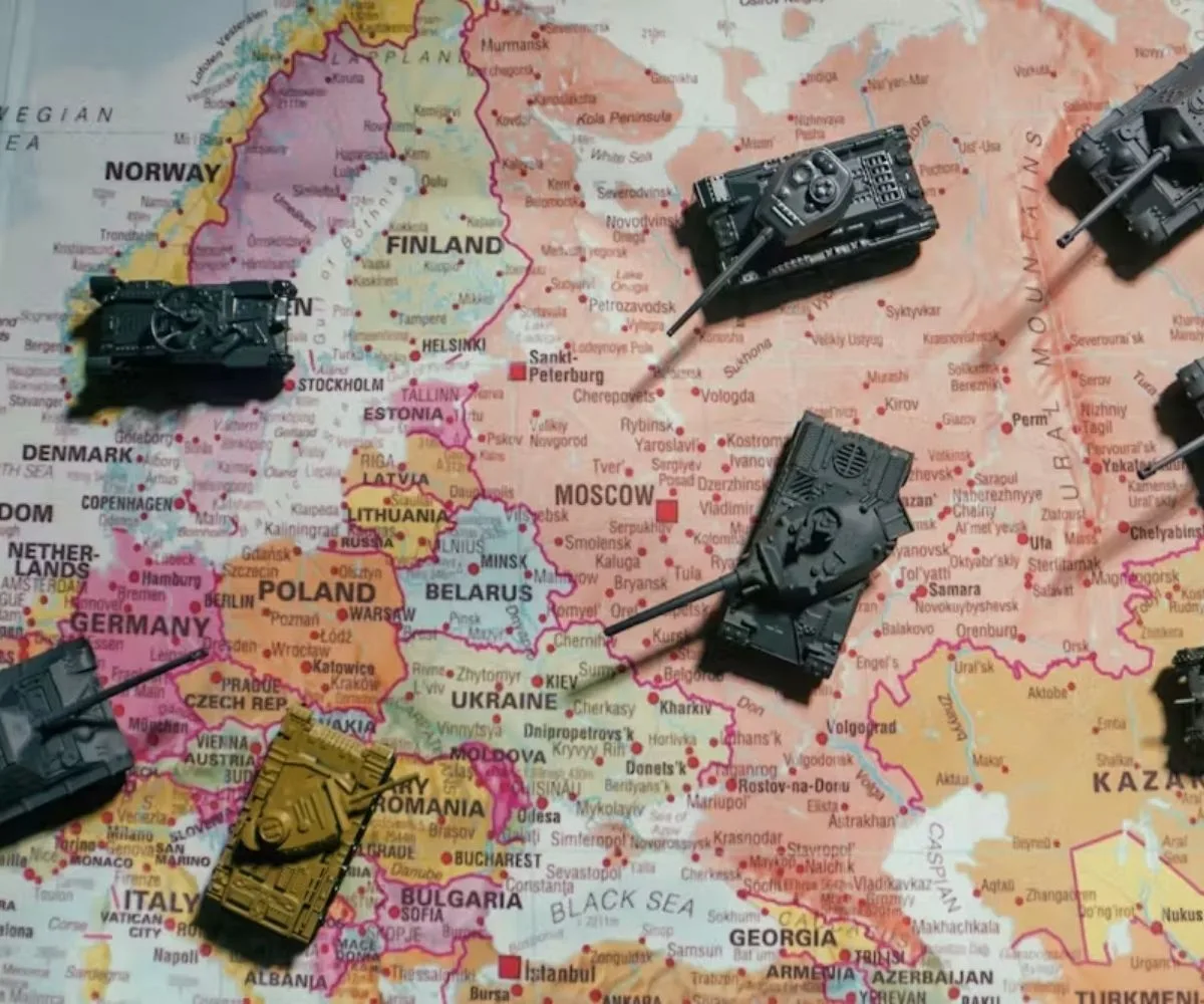 Mapa de Europa. Guerra Rusia-Ucrania