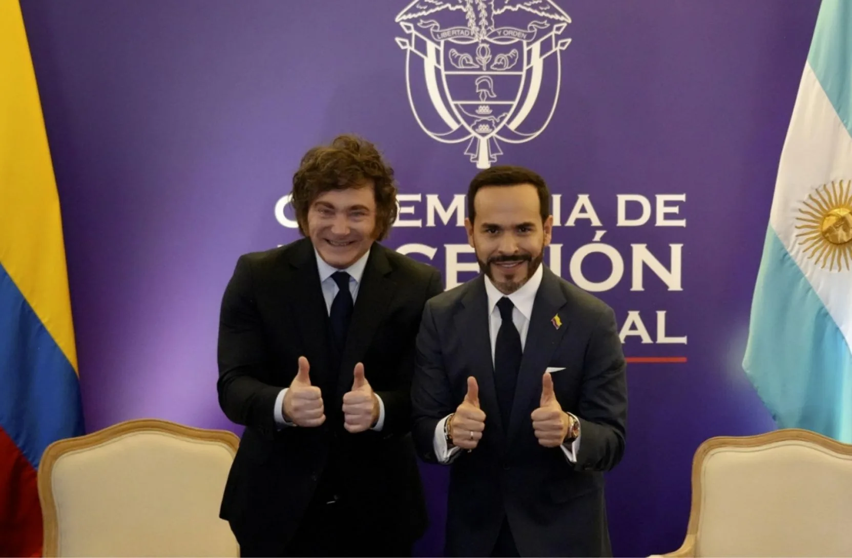 El Presidente Javier Milei se reunió con el Presidente electo de la República de Colombia, Abelardo de la Espriella. Crédito: OPRA
