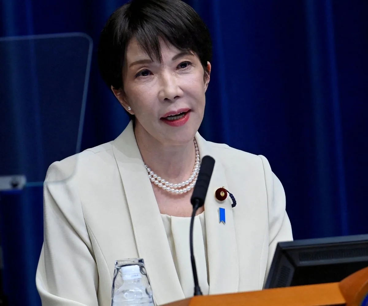 Primera ministra de Japón, Sanae Takaichi, brinda un discurso