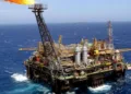 Plataforma petrolera offshore en aguas del Atlántico Sur. Imagen ilustrativa.
