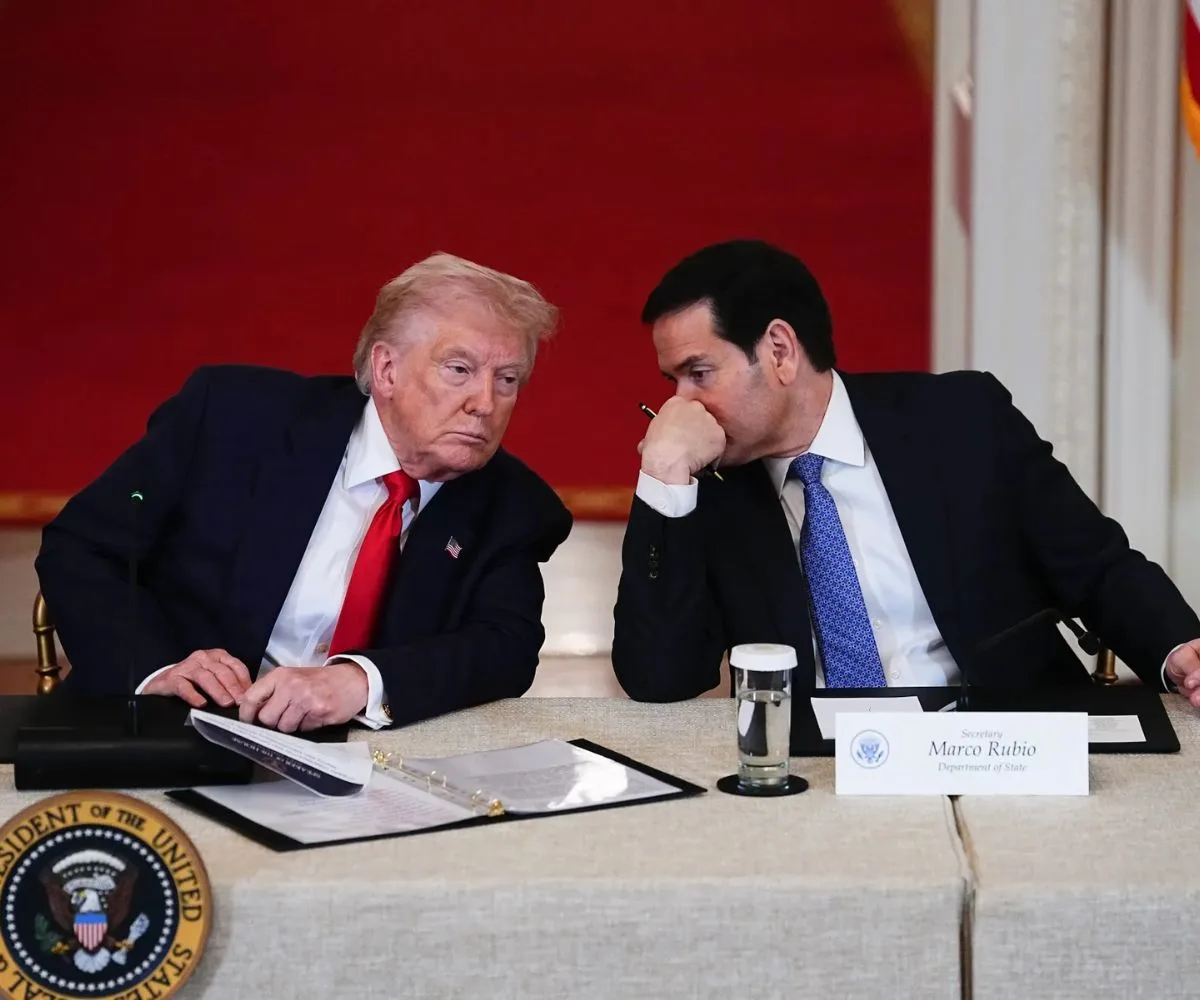 Donald Trump, Presidente de Estados Unidos, junto a Marco Rubio, Secretario de Estado de EE.UU.