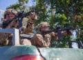 Soldados ucranianos de la 77.ª Brigada Aeromóvil Independiente durante un entrenamiento, agosto de 2026. Créditos: 77.ª Brigada Aeromóvil Independiente.
