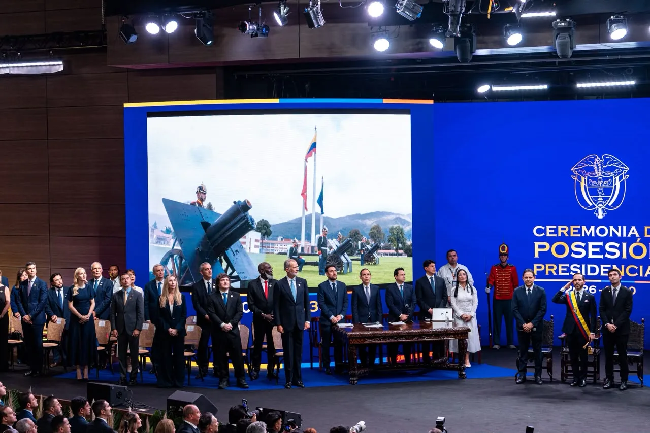 Ceremonia toma de posesión del nuevo presidente de Colombia, Abelardo De La Espriella. Crédito: X